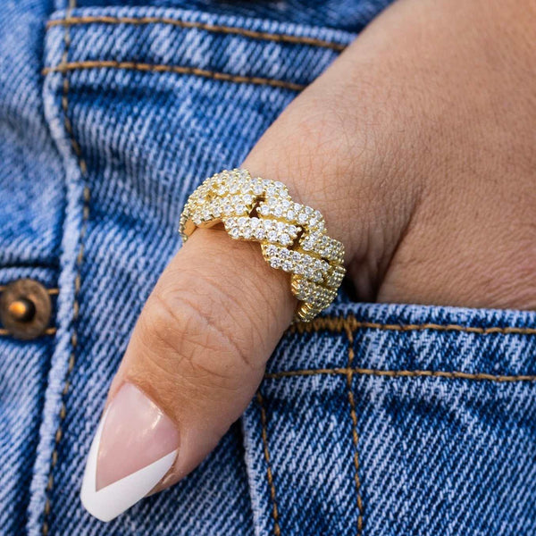 Diamond Gold Cuban Ring