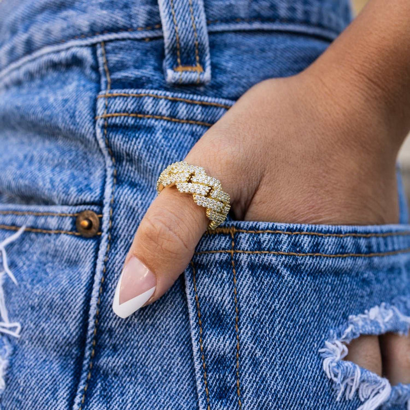 Diamond Gold Cuban Ring