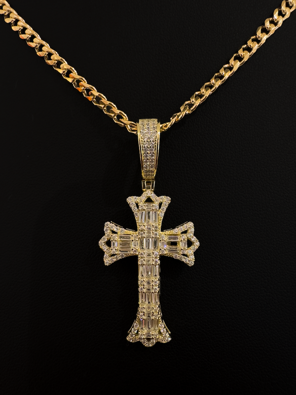 925 Gold Plated Classic Cross