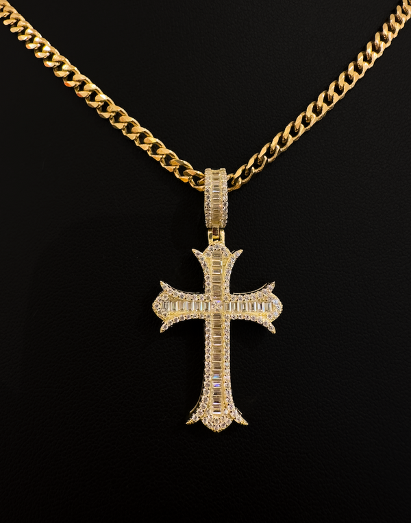 925 Gold Plated Celtic Cross