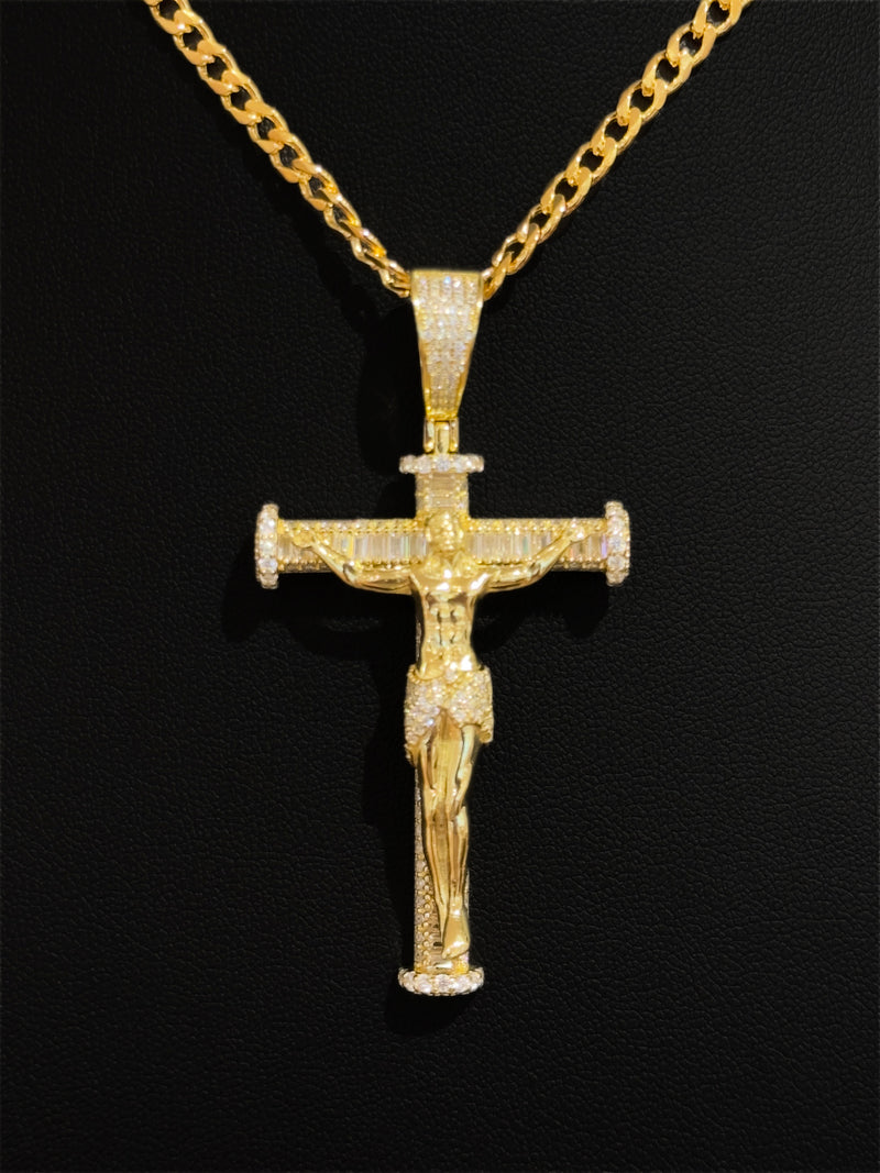925 Jesus on Cross Baguette