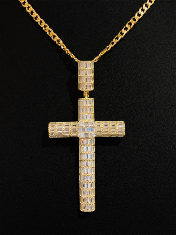925 Big Baguette Cross