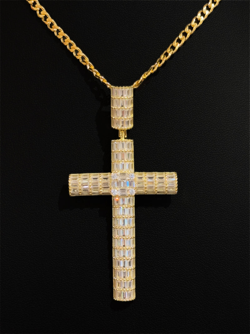 925 Big Baguette Cross