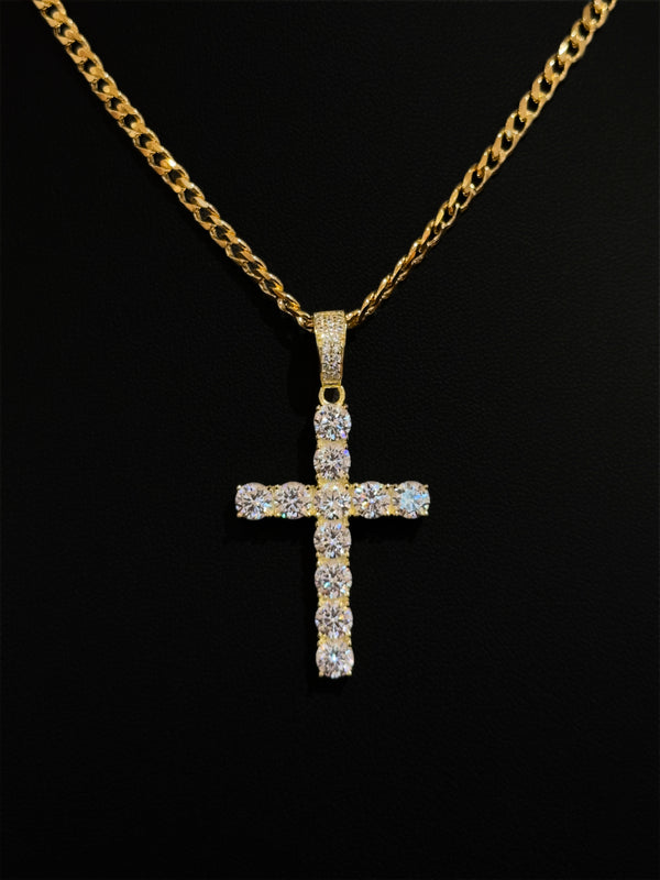 925 Cross with Big Stones