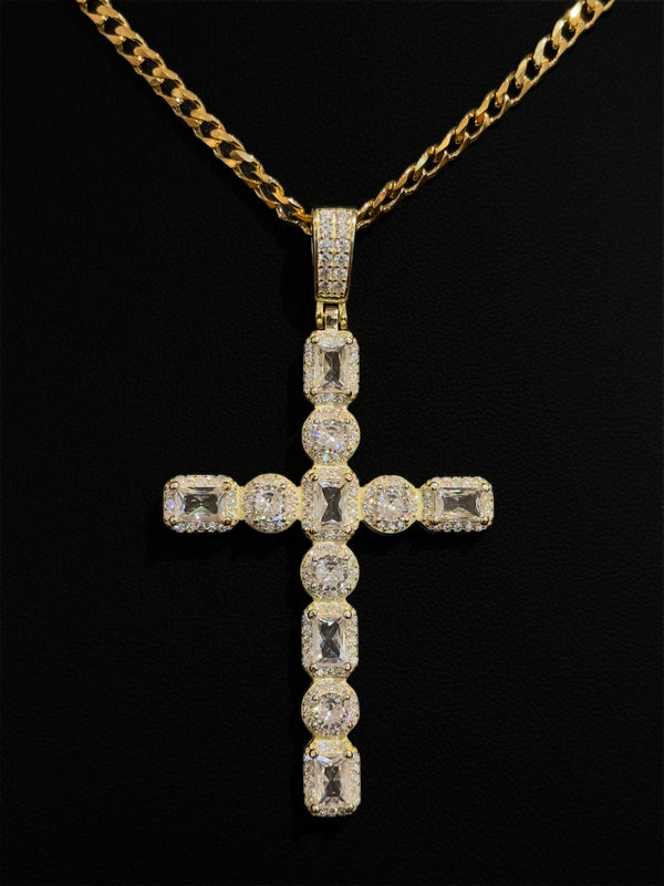 925 Multi Stone Big Cross