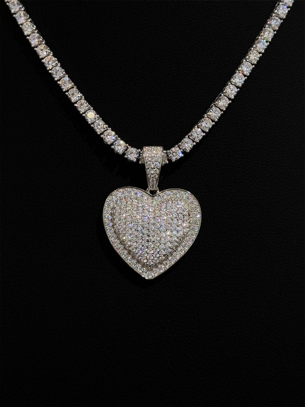 925 Classic Heart with Tennis Chain