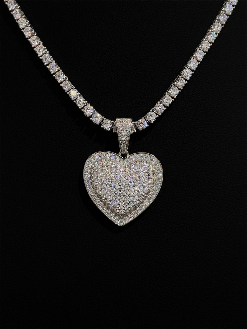 925 Classic Heart with Tennis Chain