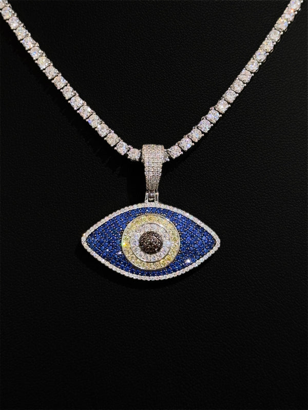 925 Evil Eye Classic with Tennis Chain