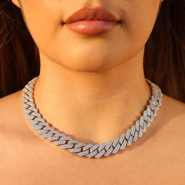 Thick Cuban Link Silver Necklace