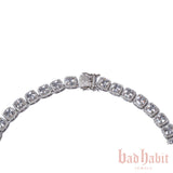 Baguette Diamond Necklace - Silver