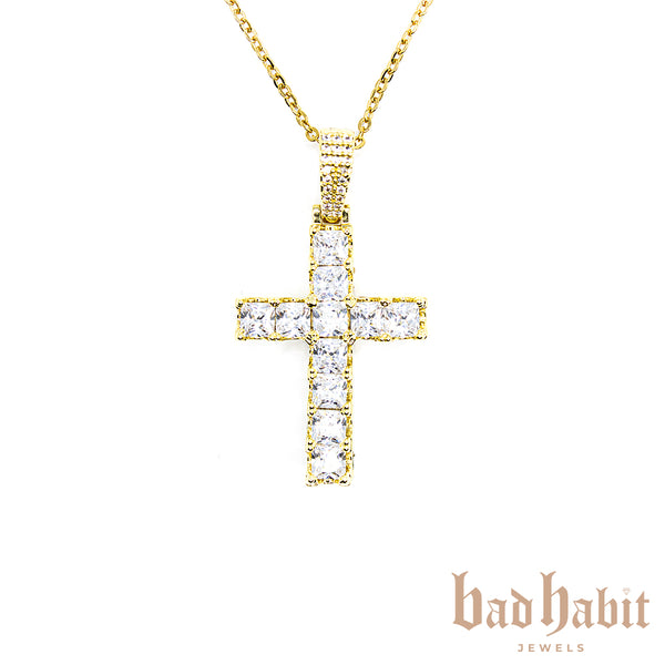 Diamante Cross Necklace