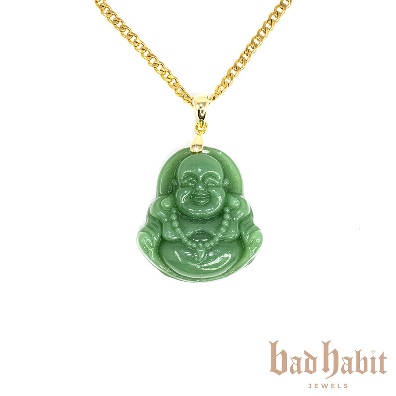 Dark Jade Buddha Necklace