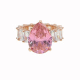 Rose Gold Diamond Drop Ring