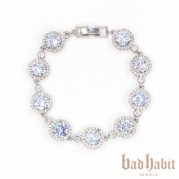 Princess Diamond Silver Bracelet
