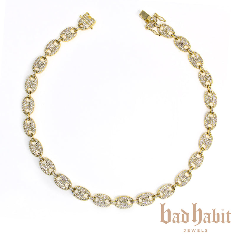 Crystal Gold Link Necklace