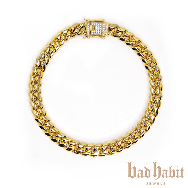 Cuban Link Iced Gold Anklet