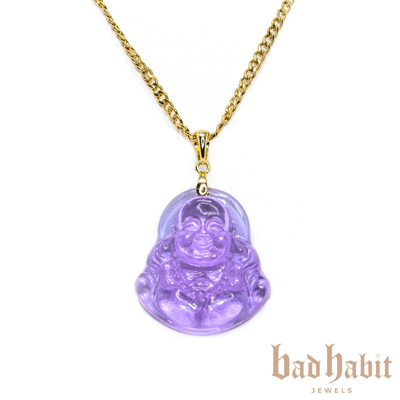 Purple buddha best sale necklace