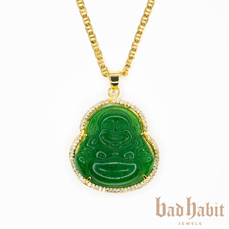 Rhinestone Buddha Necklace