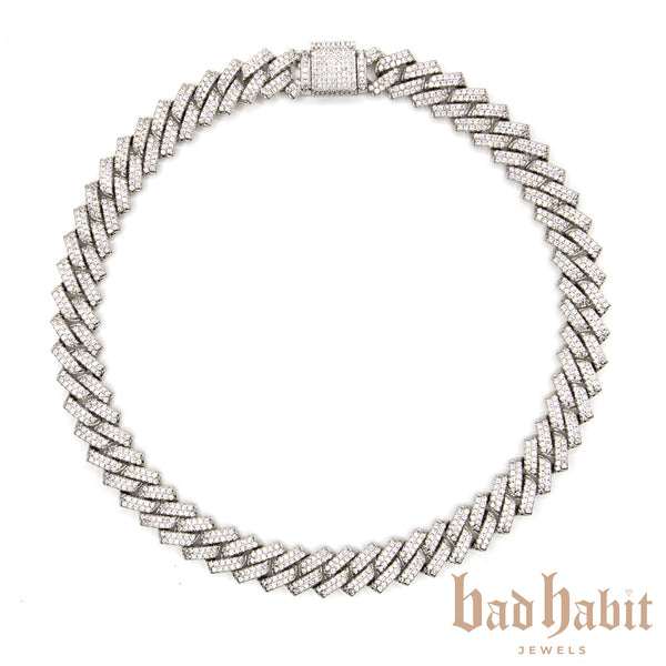 Thick Cuban Link Silver Necklace