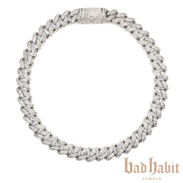 Chunky Icy Silver Miami Cuban Necklace
