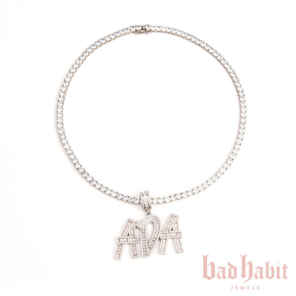 Diamond Custom Name Plate Necklace