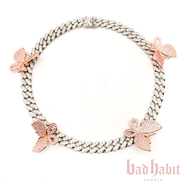 Butterfly Cuban Link Choker