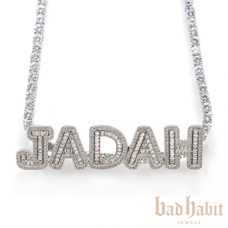 Custom Name Plate Tennis Chain