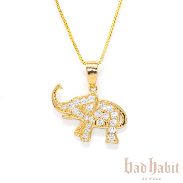 Gold Elephant Necklace