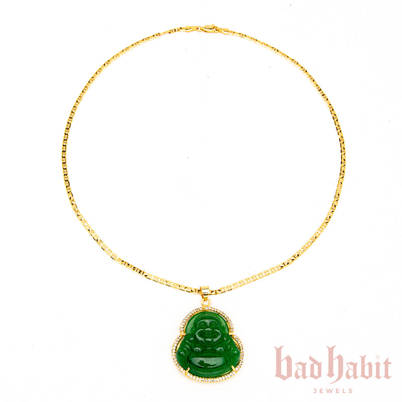 Rhinestone Buddha Necklace