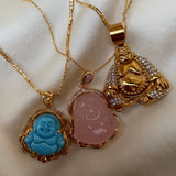 Pink Buddha Gold Pendant