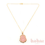 Pink Buddha Gold Pendant