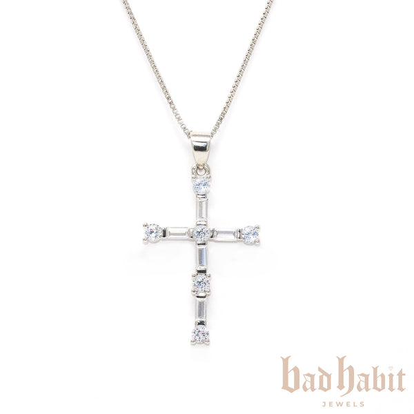 Classy Diamond Cross Necklace